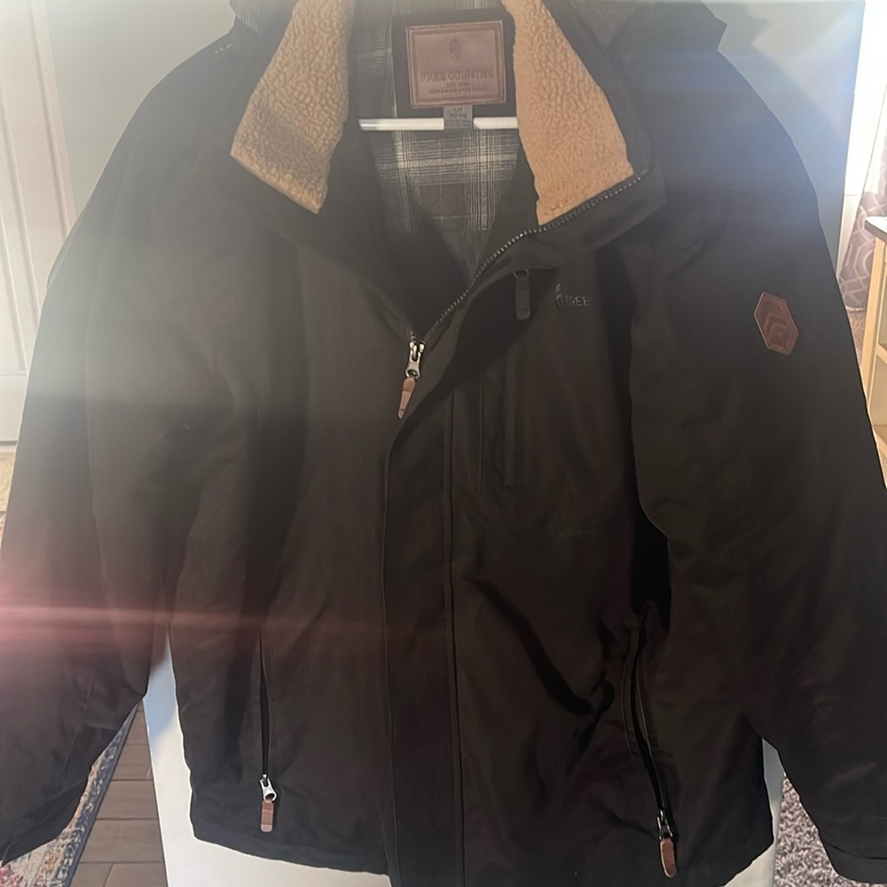 Free Country jacket zip and button up
